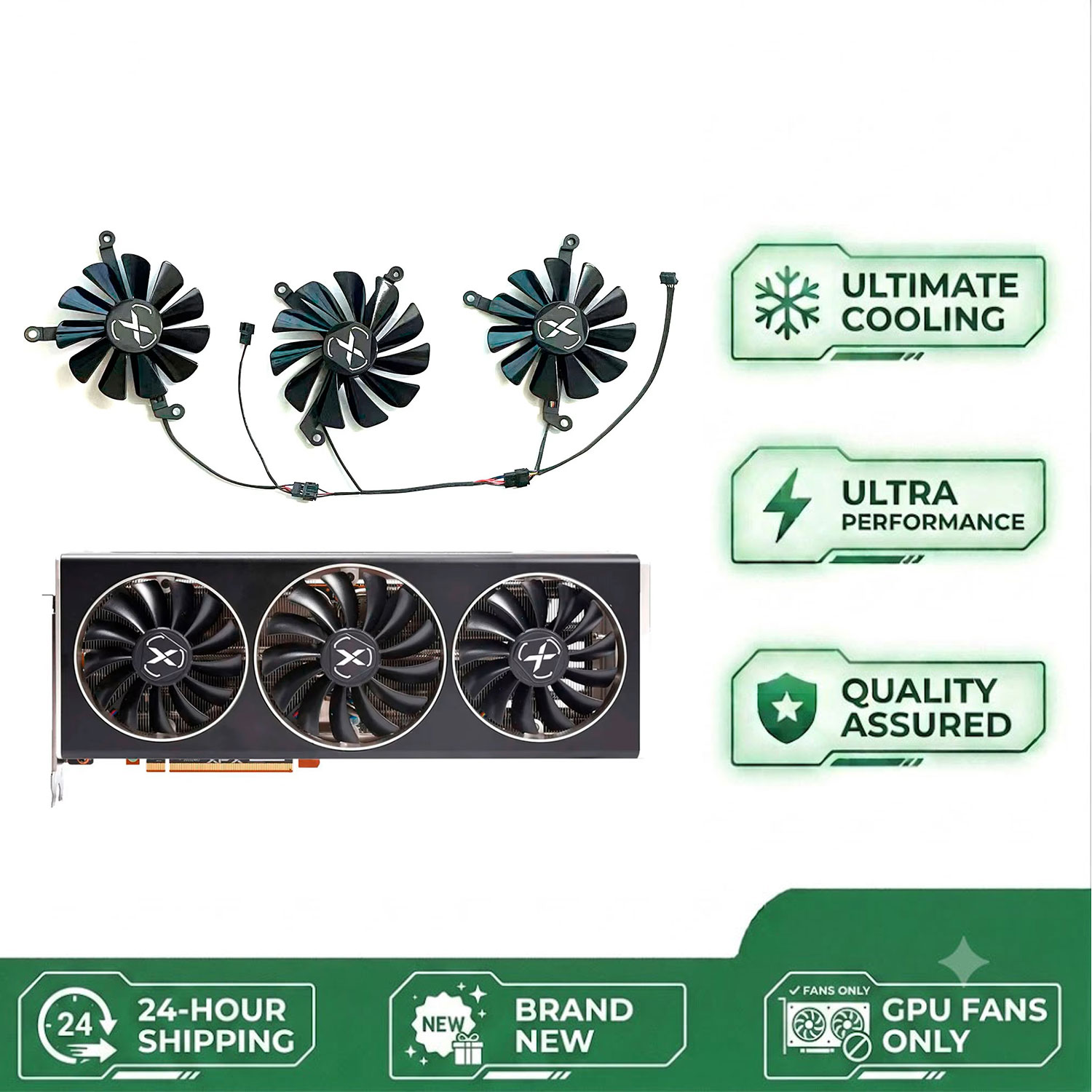 Rx 6700 Xt 12Gb Graphics Card - พัดลม GPU DIY ใหม่ 4PIN 95MM