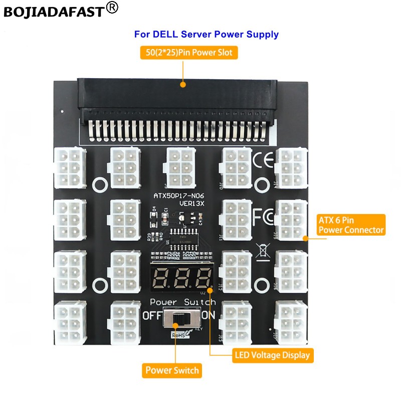 17 * แผงวงจรแยกสายไฟ PSU สำหรั - 2400W Server Psu Breakout Board บทวิจารณ์และราคา